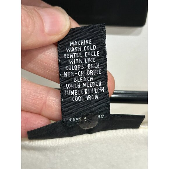 Alfani Womens Sleeveless Cream Top With Layered Petal Design Rayon & Spandex XL - Picture 7 of 8